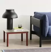 Stolik kawowy Kofi 120 cm czarny dąb przezroczysty blat Hay