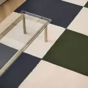 Stolik kawowy Kofi 120 cm czarny dąb przezroczysty blat Hay