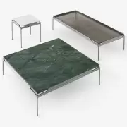 Stolik Okazjonalny Sett LN11 Verde Guatemala Dark Chrome Andtradition