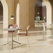 Krzesło ogrodowe Mentha z podłokietnikiem gołębi szary Scab Design