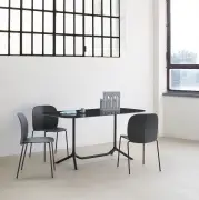 Krzesło ogrodowe Mentha z podłokietnikiem gołębi szary Scab Design