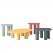 Stolik ogrodowy Hyppo 5 legs musztardowy Scab Design