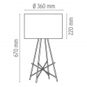 Lampa stołowa Ray T glass Flos