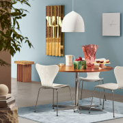 Krzesło Series 7 Fornir Lakierowany Jasnobeżowy Fritz Hansen