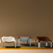 Fotel F300 Dunes Leather Anthrazite Gubi