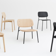 Krzesło Soft Edge 60 bordowe HAY