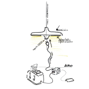 Lampa wisząca Avro Junior 2700K niebieska Martinelli Luce