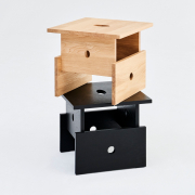 Stolik kawowy Wood Box czarny dębowy HAY