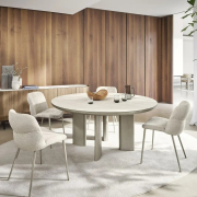 Stół Sandy 160 cm White Travertino - Matt Pearl Beige Calligaris