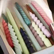 Świece Pattern zielono-bordowe 4 szt. HAY