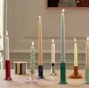 Świeca Pattern antracytowo-niebieska szachownica HAY