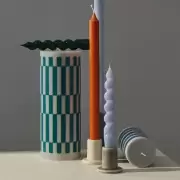 Świecznik Tube S ciemnozielony Hay