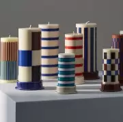 Świecznik Column 11 cm zgaszony błękit Hay