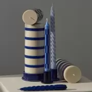 Świecznik Column 11 cm zgaszony błękit Hay