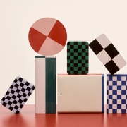 Pudełko do przechowywania Tin kremowo-bordowo-zielone HAY