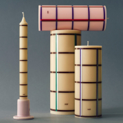 Świeca Column L różowo-bordowo-niebieska HAY