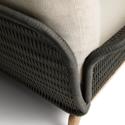 Sofa ogrodowa Alipa 3-osobowa ciemnoszara kave home