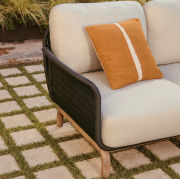 Sofa ogrodowa Alipa 3-osobowa ciemnoszara kave home