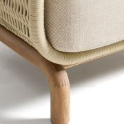 Sofa ogrodowa Alipa 3-osobowa ecru kave home