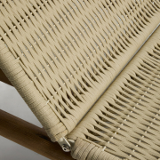 Podwójny leżak ogrodowy Alipa ecru kave home