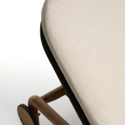 Podwójny leżak ogrodowy Alipa ciemnoszary kave home