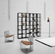 Regał modułowy Panton Wire z półką chromowany Montana