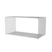 Regał modułowy Panton Wire chromowany z marmurową półką Montana