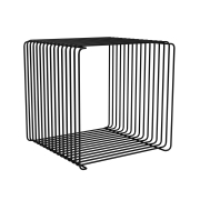 Regał modułowy Panton Wire czarny z dębową półką Montana