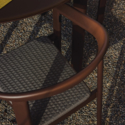 Zestaw ogrodowy Erice stół 230 cm + 6 krzeseł brązowy Kave Home