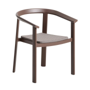 Zestaw ogrodowy Erice stół 230 cm + 6 krzeseł brązowy Kave Home