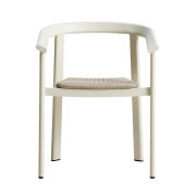 Zestaw ogrodowy Erice stół 120 cm + 4 krzesła beżowy Kave Home