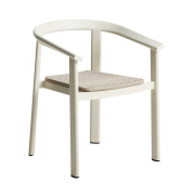 Zestaw ogrodowy Erice stół 120 cm + 4 krzesła beżowy Kave Home