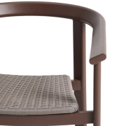 Zestaw ogrodowy Erice stół 120 cm + 4 krzesła brązowy Kave Home