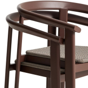 Zestaw ogrodowy Erice stół 120 cm + 4 krzesła brązowy Kave Home