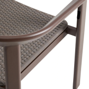 Zestaw ogrodowy Erice stół 120 cm + 4 krzesła brązowy Kave Home