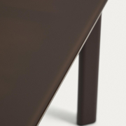 Zestaw ogrodowy Erice stół 120 cm + 4 krzesła brązowy Kave Home