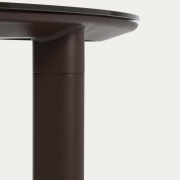 Zestaw ogrodowy Erice stół 120 cm + 4 krzesła brązowy Kave Home