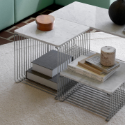 Moduł Panton Wire 34,8 × 34,8 × 34,8 cm z półką biały Montana