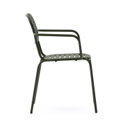 Zestaw ogrodowy Brai stół + 4 krzesła zielony kave home