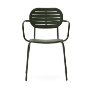 Zestaw ogrodowy Brai stół + 4 krzesła zielony kave home