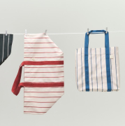 Torba piknikowa Outdoor Market czarna w beżowe pasy HAY