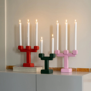 Świecznik Chunk czerwony &k Amsterdam