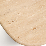 Stolik okazjonalny Pirita blat trawertyn - podstawa naturalny dąb kave home