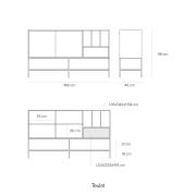 Komoda Platt 166 cm piaskowa Teulat