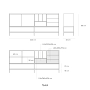Komoda Platt 220 cm czarna Teulat