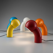 Lampa stołowa Pallino niebieska Martinelli Luce