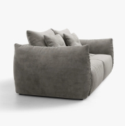 Sofa Bloom 3-osobowa szary welur Micadoni