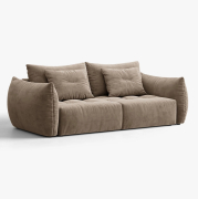 Sofa Bloom 3-osobowa jasnobrązowy welur Micadoni