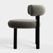 Krzesło Fat Black Steel - Niagara Velvet Tom Dixon