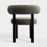 Krzesło Fat Black Steel - Niagara Velvet Tom Dixon